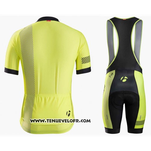 2016 Maillot Ciclismo Bontrager Noir et Jaune Manches Courtes et Cuissard